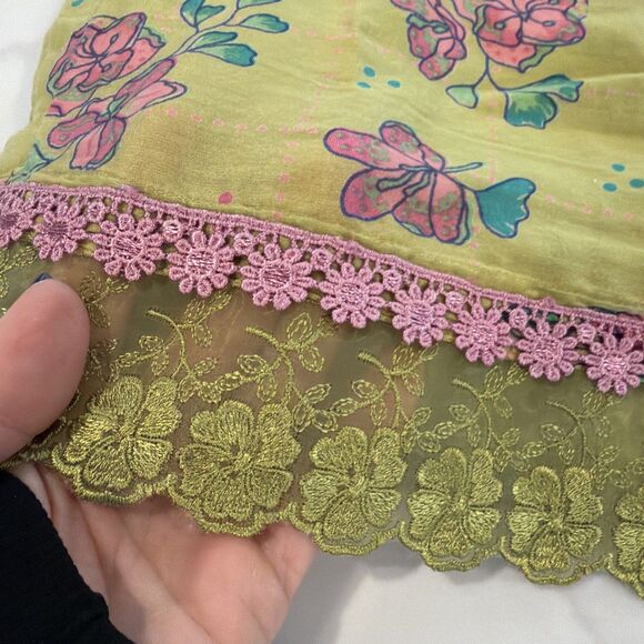 Fabinidia Girls Floral Lace Kurta and Palazzo Set Sz 8-10 - Picture 6 of 9